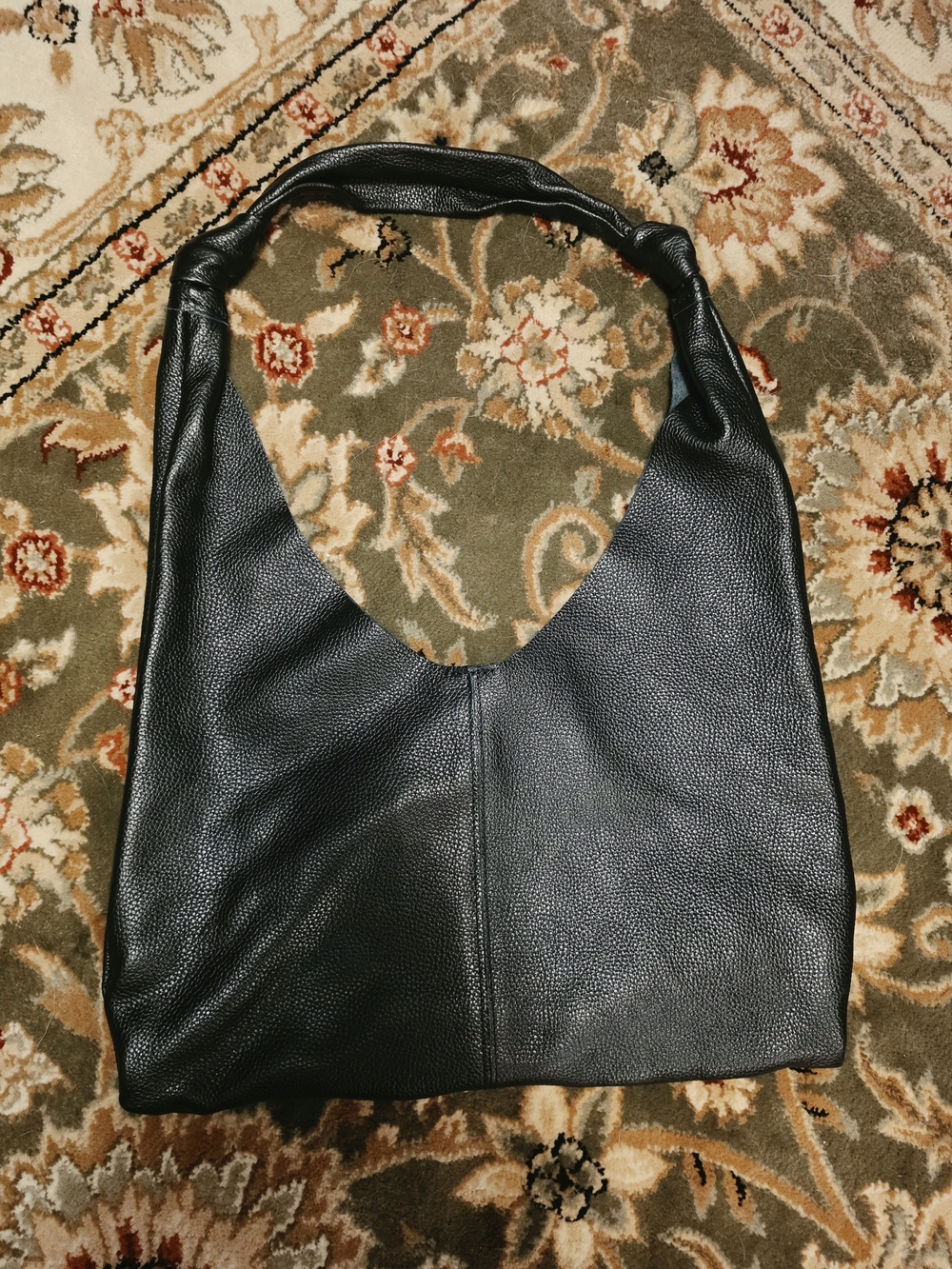 Classic Black Genuine Leather Shoulder Bag - Timeless Women's Tote